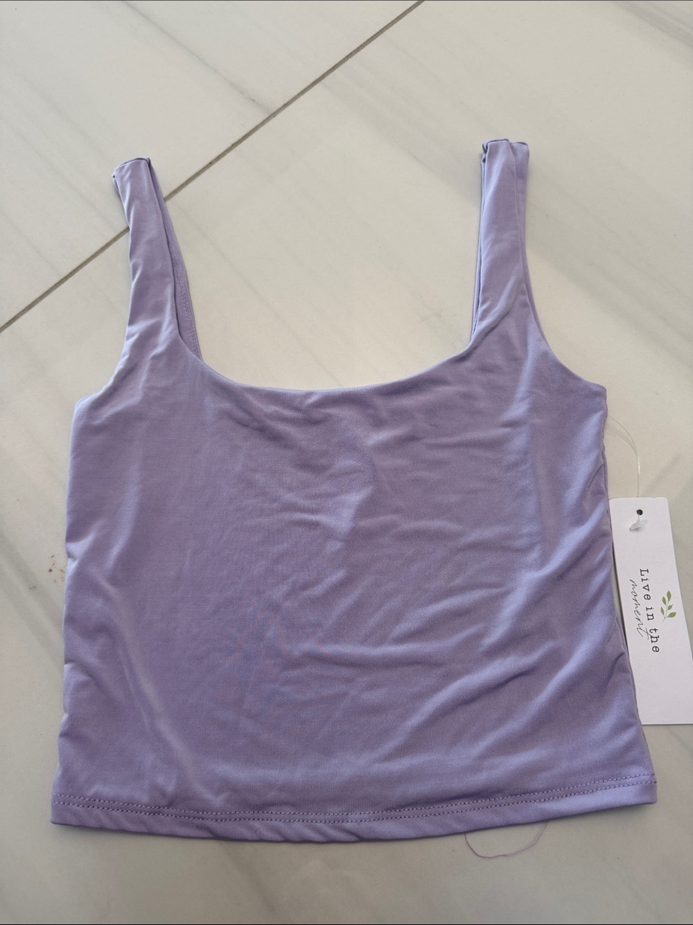 Lavender Scoop Neck Tank Top -